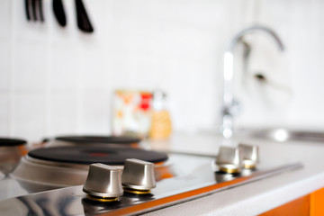 Close-up of modern electric cooker