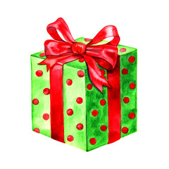 Gift sketches boxes. Watercolor hand drawing illustration.