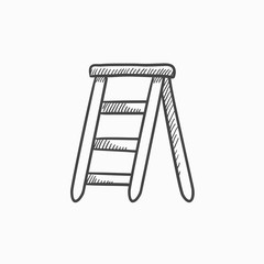 Stepladder sketch icon.