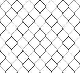 Naklejka premium Metallic wired fence seamless pattern