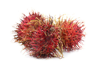 Fototapeta premium Juicy Rambutans na białym tle