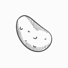 Potato sketch icon.