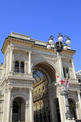 Fototapeta na wymiar Shopping art gallery in Milan. Galleria Vittorio Emanuele II
