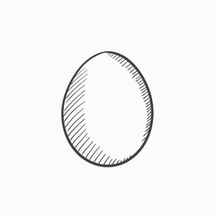 Egg sketch icon.