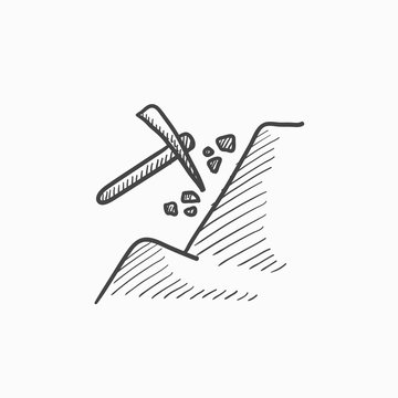 Mining sketch icon.