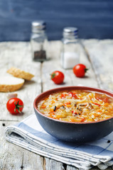 wild rice chickpeas tomatoes cabbage soup