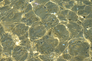 Sea water in the shallows