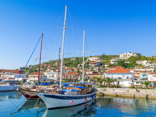 Beautiful harbour in Volos, Greece