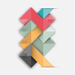 modern abstract color infographics for presentations of data