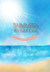 beach sea / hot summer holiday tours, travel template ads