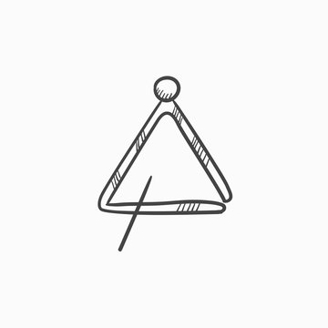 Triangle sketch icon.
