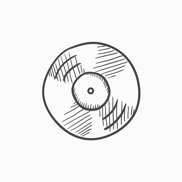 Disc sketch icon.