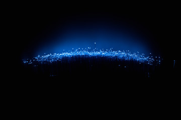 Glasfaser Bandbreite Laserl Internet Netzwerk Leitung Datenübertragung blau