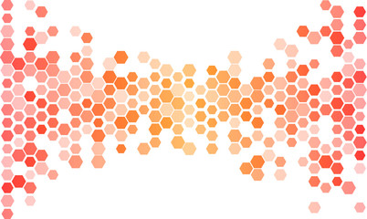 Abstract red Hexagon Background. Light Vector Pattern frame
