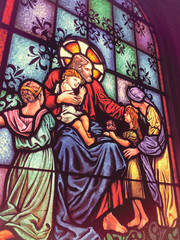 Obraz premium Jesus with the Children