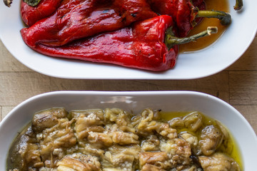Marinated Red Pepper and Eggplant Salad.