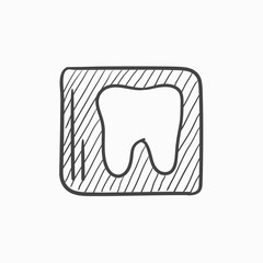 X-ray of tooth sketch icon.