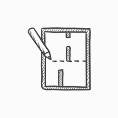 Layout of the house sketch icon.