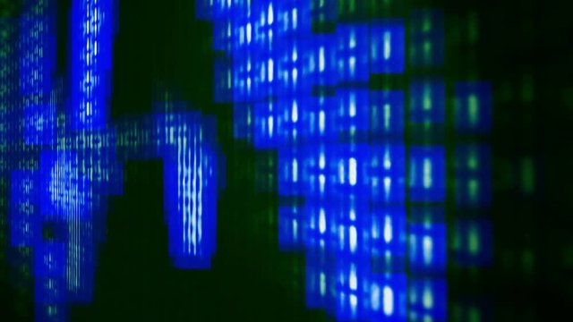 TV Noise 1038: TV screen pixels fluctuate with video motion (Video Loop).