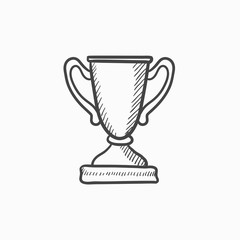 Trophy sketch icon.