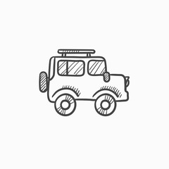Car sketch icon.