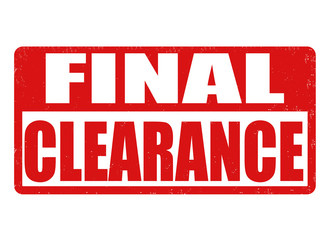 Final clearance stamp