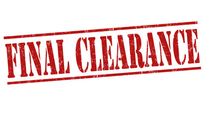 Final clearance stamp