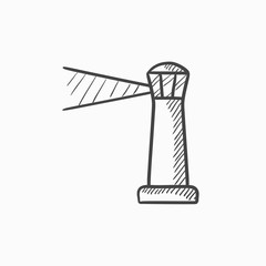 Lighthouse sketch icon.