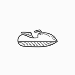 Jet scooter sketch icon.