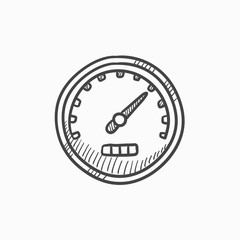 Speedometer sketch icon.