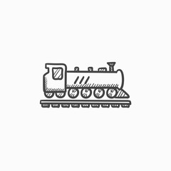 Train sketch icon.