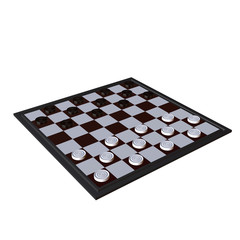 3d illustration of chess  situation