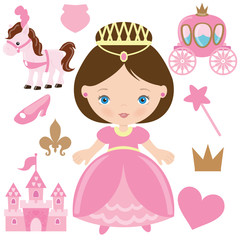 Cute princess vector illustration