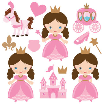 Cute princess vector illustration
