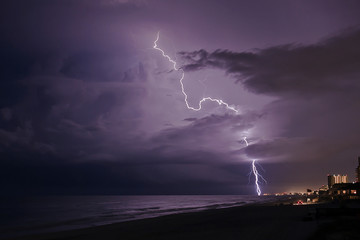 Thunder Storm and Lightning over the Gulf of Mexico