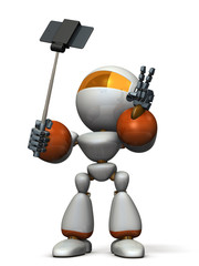 自撮りするキュートなロボット