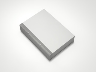 Stack of blank notebooks. 3d rendering