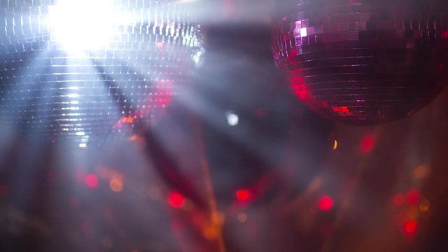 funky pink mirror ball spinning