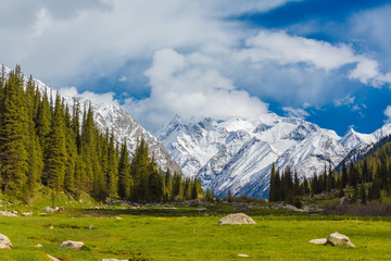 landscape with mountains, Kyrgyzstan