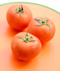 Close-up of fresh, ripe tomatoes