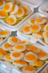 Fried quail eggs