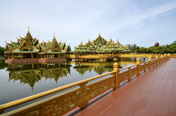 Fototapeta na wymiar Pavilion of the Enlightened in Ancient city in Bangkok
