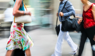 people shopping in the city