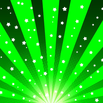 Green sunbeam background