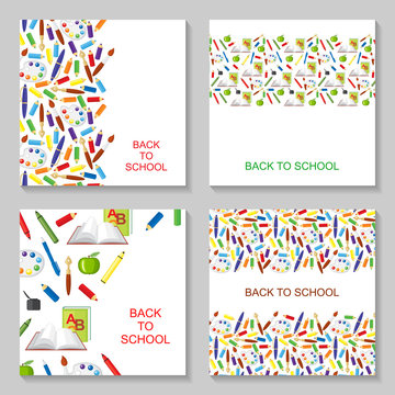 Back to school congratulatory card set