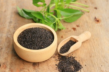 basil seed with fresh