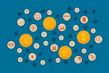 Fintech. Financial technology and business investment concept.