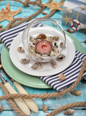 Marine decorations and cutlery