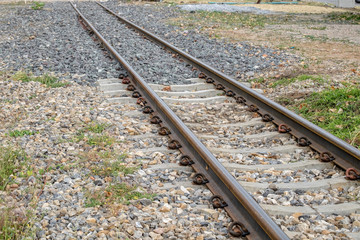 Railroad track in rural