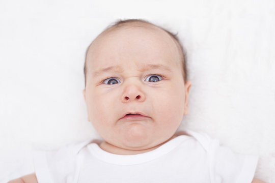 Disgusted or angry baby 